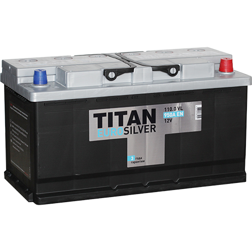 Аккумулятор Титан Euro Silver 6CT-110  (о.п.) [д352ш175в190/950]