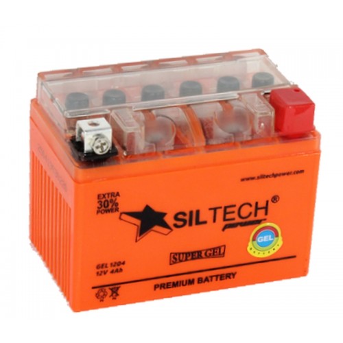 Аккумулятор SILTECH GEL1204 12V4AH о.п. (YTX4L-BS) (уп.10 шт) [д113ш70в86/60