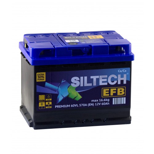 Аккумулятор SILTECH EFB 6СТ-  60 VL (п.п) [д242ш175в190/570]