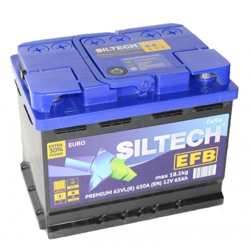 Аккумулятор SILTECH EFB 6СТ-  65 VLR (о.п) [д242ш175в190/650] 