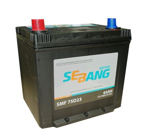 Аккумуляторная батарея  SEBANG 65 А/ч L SMF 75D23KR 232x175x225 EN580 высокий