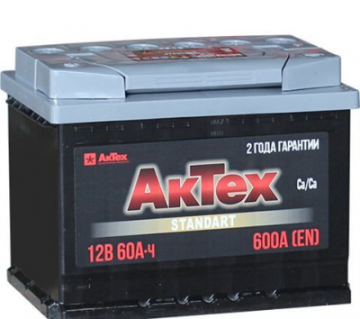 Аккумулятор АКТЕХ 60 А/ч обратная R+ EN 600A 242x175x190 6СТ-60.0
