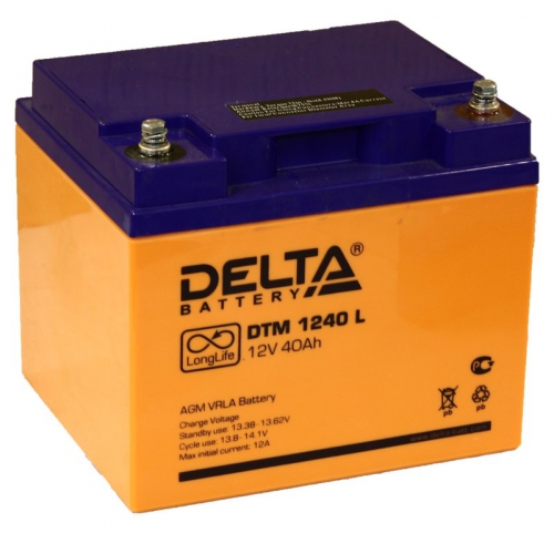 Аккумулятор DELTA DTМ-1240 (12V40A) [д198ш166в170]