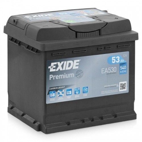 Аккумуляторная батарея! EXIDE EA530 PREMIUM евро 53Ah 540A 207/175/190\