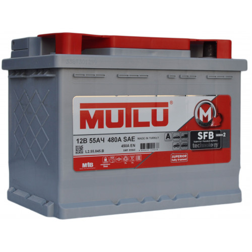 Аккумулятор MUTLU SFB 55 А/ч обратная R+ EN 450A 242x175x190 