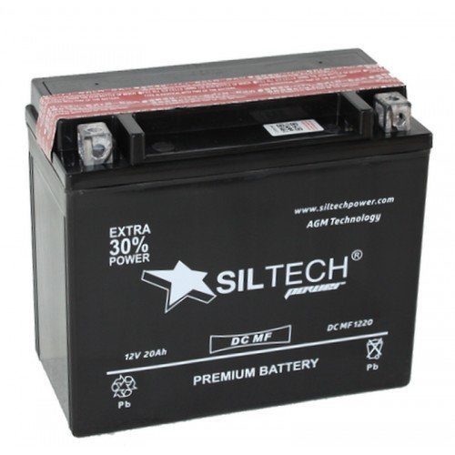Аккумулятор SILTECH DC MF1220 12V20AH о.п. (YTX20L-BS) AGM сух/зар с/эл (уп.3 шт) [д175ш87в155/270]