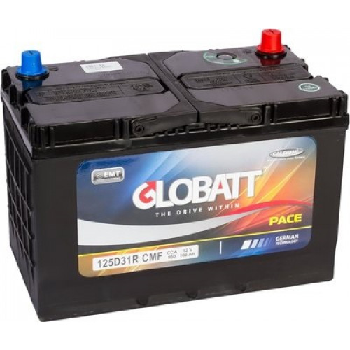 Аккумулятор Globatt(125D31R) 100 (п.п) ниж.креп. [д306ш173в225/950]   [D31]