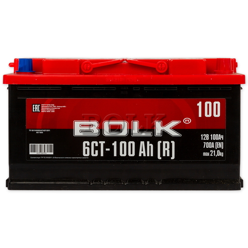 Аккумулятор BOLK 100 А/ч ОБР 353x175x190 EN750 BOLK AB 1000