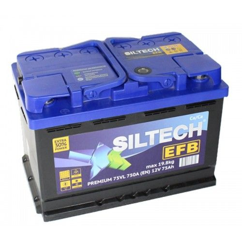 Аккумулятор SILTECH EFB 6СТ-  75 VL (п.п) [д278ш175в190/750] 