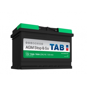 Аккумулятор TAB AGM Stop&Go 6CT-70.0