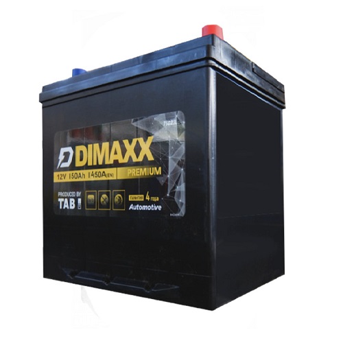 Аккумулятор DIMAXX  ASIA 6СТ- 50 оп необслуживаемый тонк. кл. с переходником [д230ш120в200/220)/450]