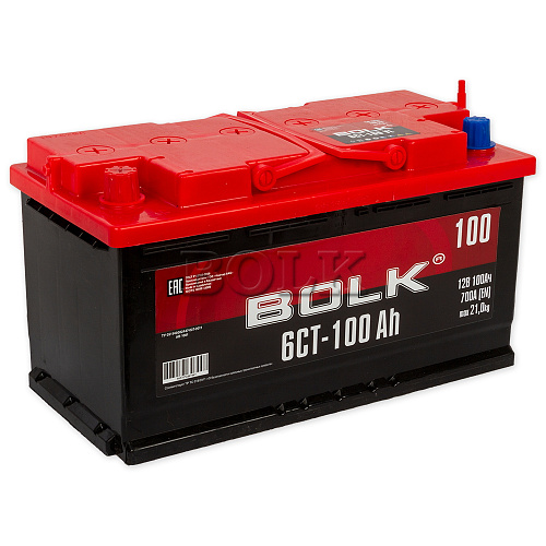 Аккумулятор BOLK 100 А/ч Прямая L+ EN 700A 353x175x190