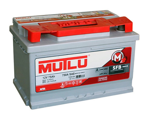 Аккумулятор Mutlu SFB M3 6СТ-75.0 низкий