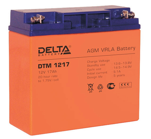 Аккумулятор DELTA DTM-1217  (12V17A) [д181ш77в167]