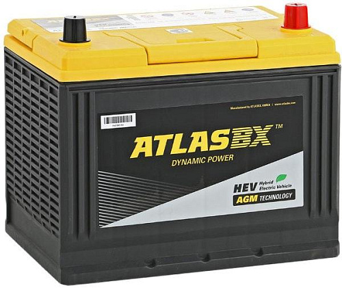Аккумулятор ATLAS BX (AX S65D26L) 75 (о.п.) AGM ниж.креп. [д260ш174в220/750]