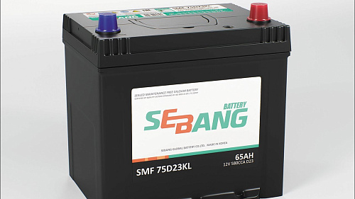 Аккумуляторная батарея  SEBANG 65 А/ч SMF 75D23KL ОБР 232x175x225 EN580 высокий
