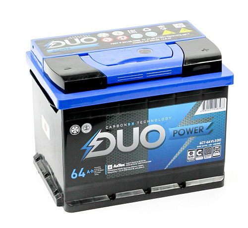 Аккумулятор DUO POWER 6СТ-64.0 L3