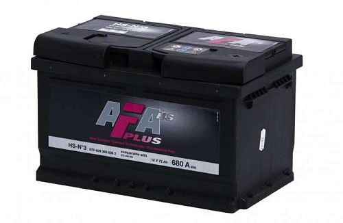 Аккумулятор AFA PLUS  72 А/ч о.п. низ. [д278ш175в175/680]   [LB3]