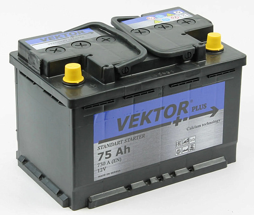 /Аккумулятор Vektor Plus 6CT-75.0