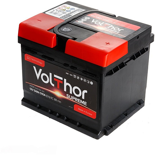 Аккумулятор Volthor Supreme  6СТ- 54 оп низк. необслуживаемый КУБИК [д207ш175в175/510] [L1]