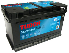 Аккумулятор Tudor AGM 80 а/ч обратная R+ EN 800A 315x175x190