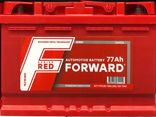 Аккумулятор FORWARD RED 6СТ- 77 VL (п.п.) [д278ш175в190/720]   [L3]