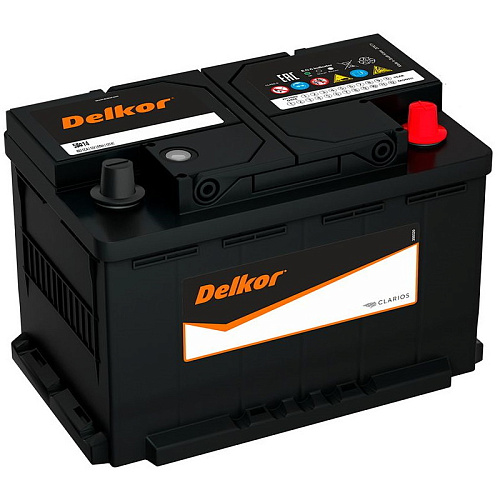 Аккумулятор DELKOR Euro 6СТ- 74 (о.п.) (57412) [д278ш175в190/680] [L3]