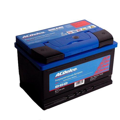 Аккумулятор ACDelco 74 А/ч обратная R+ EN750 A 278x175x175 19375471