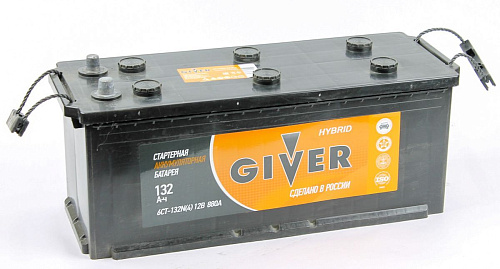 Аккумулятор GIVER HYBRID 6CT -132 росс.конус