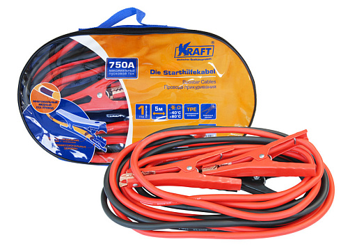Провода прикуривания KRAFT 750A(5 метров-40С,+80С)  KT880004 KRAFT KT 880004