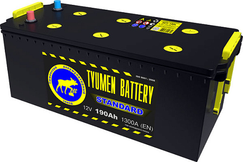 Аккумулятор Тюмень Standard 6CT-190 L евро.конус