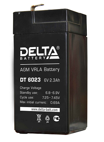 Аккумулятор DELTA DT-6023 (6V2.3A) [д45ш40в90]