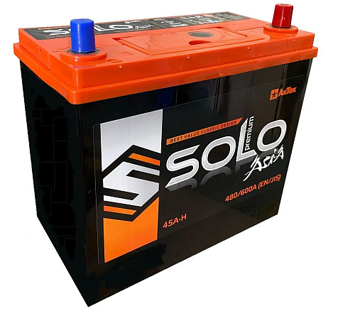 /Аккумулятор SOLO PREMIUM Asia 6CT-45.0 L3 (55B24L) тонк.кл