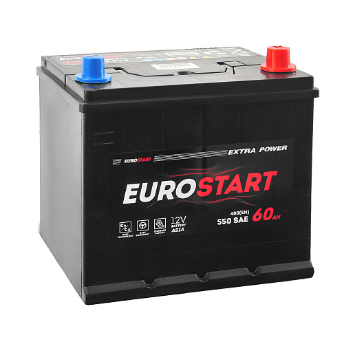 Аккумулятор EUROSTART ASIA 6СТ- 60 (о.п.) (65D23L) ниж.креп. [д230ш173в225/480EN550SAE] [D23]