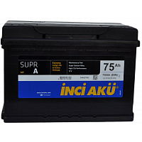 Аккумулятор Inci Aku SuprA 6СТ - 75 (о.п.) LB3 низ. [д278ш175в175/700]   [LB3]      