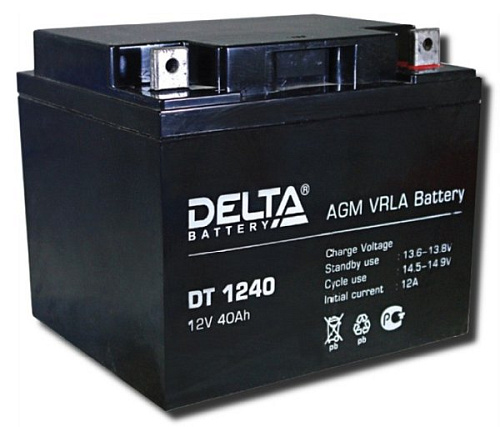 Аккумулятор DELTA DT-1240 (12V40)  [д198ш166в170]                         