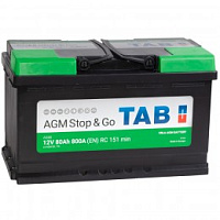 Аккумулятор Volthor AGM Stop&Go 6CT- 80 (о.п.) [д315ш175в190/800] 