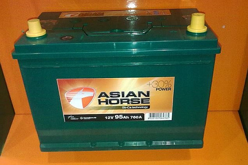 Аккумулятор Asian Horse 95 А/ч (п.п.) яп.ст. [д306ш173в225/760] [D_]