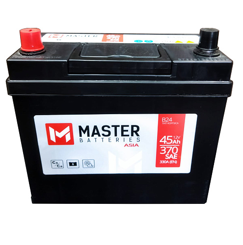 Аккумулятор Master Batteries ASIA 6СТ- 45 (п.п.) (55B24R) тонк.кл. [д238ш129в227/370SAE] [B24]