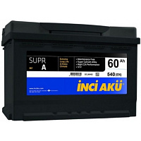 Аккумулятор Inci Aku SuprA 6СТ - 60 (п.п.) [д242ш175в190/540]   [L2]