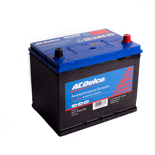 Аккумулятор ACDelco 70 А/ч обратная R+ EN600 A 260x175x225 19375463
