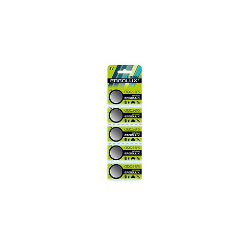 Батарейка Ergolux CR 2025 BP5 3V