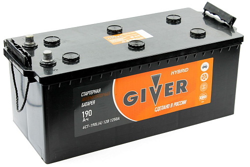 /Аккумулятор GIVER HYBRID 6СТ-190 евро конус