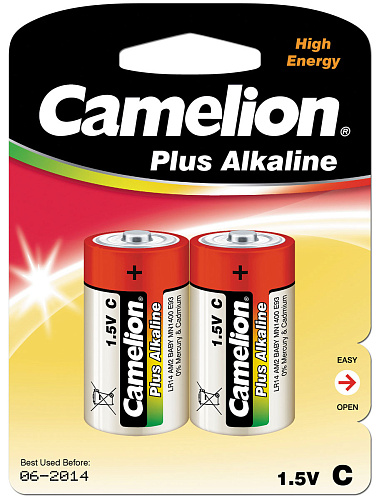 батарейка алкалиновая тип C 1.5в 2шт Camelion Plus Alkaline LR14-BP2
