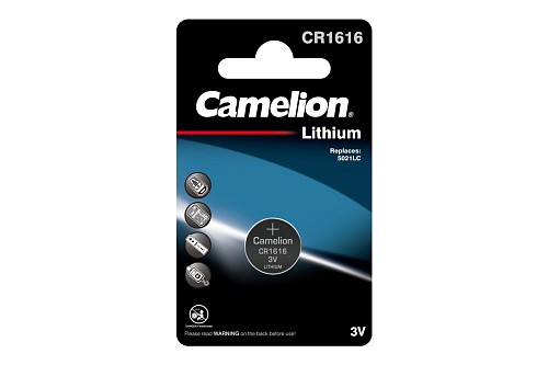 /Батарейка литиевая дисковая специальная 3В 1шт Camelion Lithium CR1616-BP1