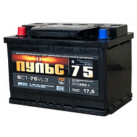 Аккумулятор ПУЛЬС ПС 6СТ - 75 З-R (о.п) [д278ш175в190/560]   [L3]