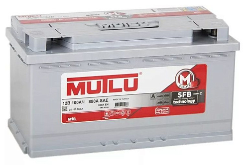 Аккумулятор Mutlu SFB 100 а/ч 600 113 085 прямая L+ EN  830A 353x175x190