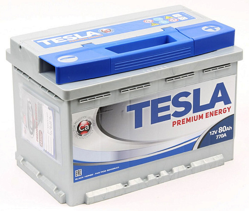 Аккумулятор TESLA PREMIUM ENERGY 6СТ-80.0 низкий