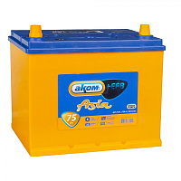 Аккумулятор AKOM Asia EFB 6CT-75 (о.п.) (260х173х225,750)